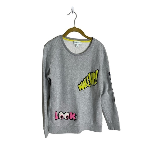 Mira Mikati Saying Popart Gray Sweatshirt Small Made in Portugal - Picture 1 of 7
